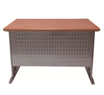 Perforated Office Table in HPL woodgrain...